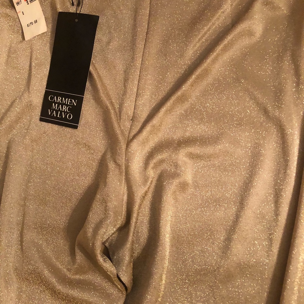 Gold lamee flared pants. GIFTED